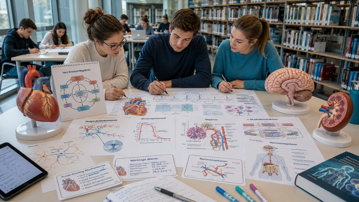 Physiologie Medizinstudium lernen mit Herz, Lunge, Niere und physiologischen Regelkreisen für Vorklinik und Physikum