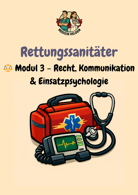 Rettungssanitäter Recht, Kommunikation & Einsatzpsychologie – Modul 3