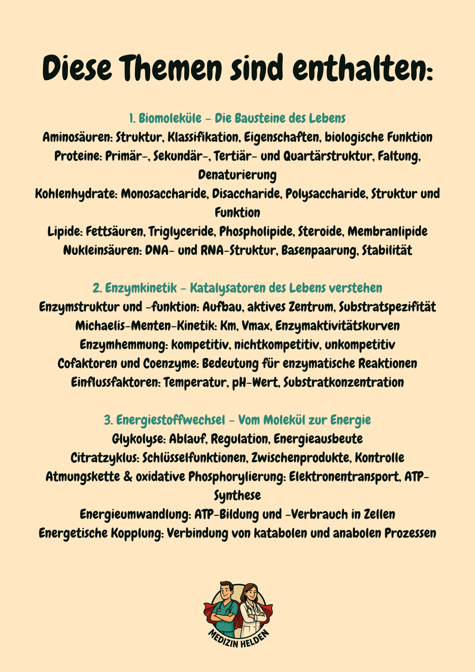 Biochemie Komplettkurs Medizin – Sicher durchs Physikum