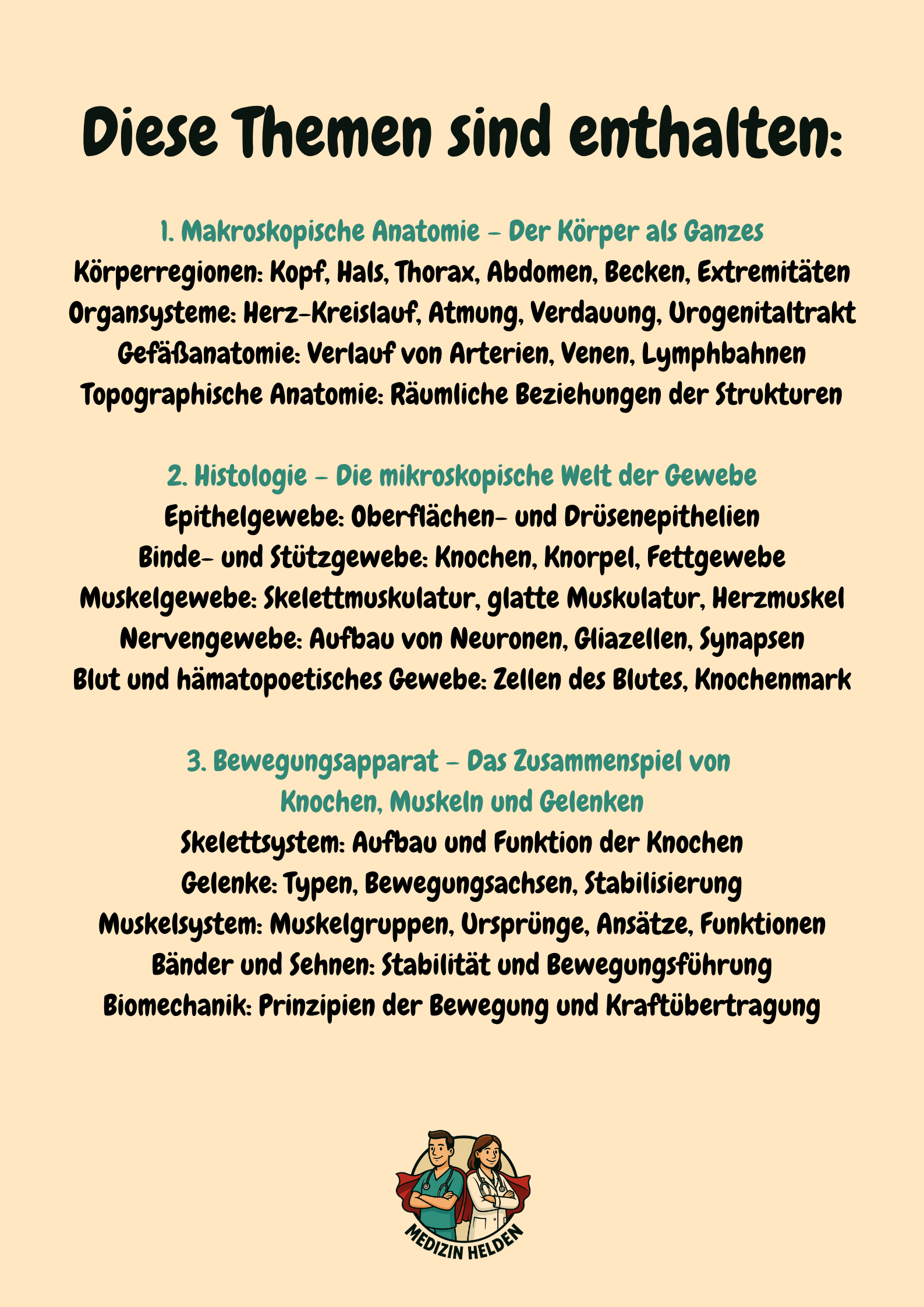 Anatomie Komplettkurs Medizin – Bewegungsapparat, Innere Organe & Neuroanatomie Großansicht 2