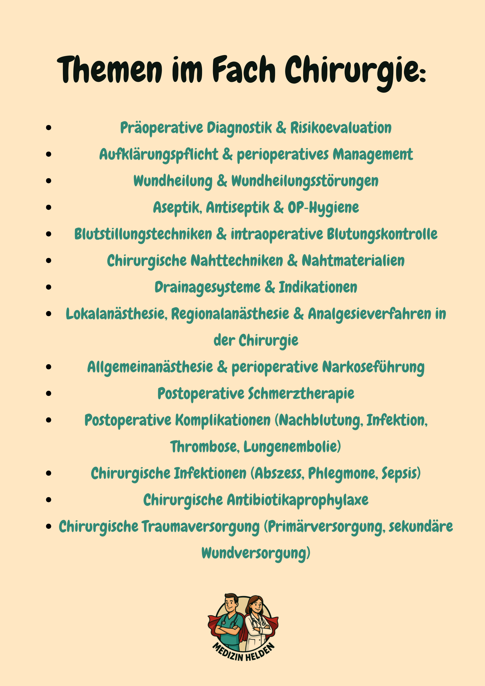 Chirurgie - Klinische Fälle & Fakten für das Medizinstudium