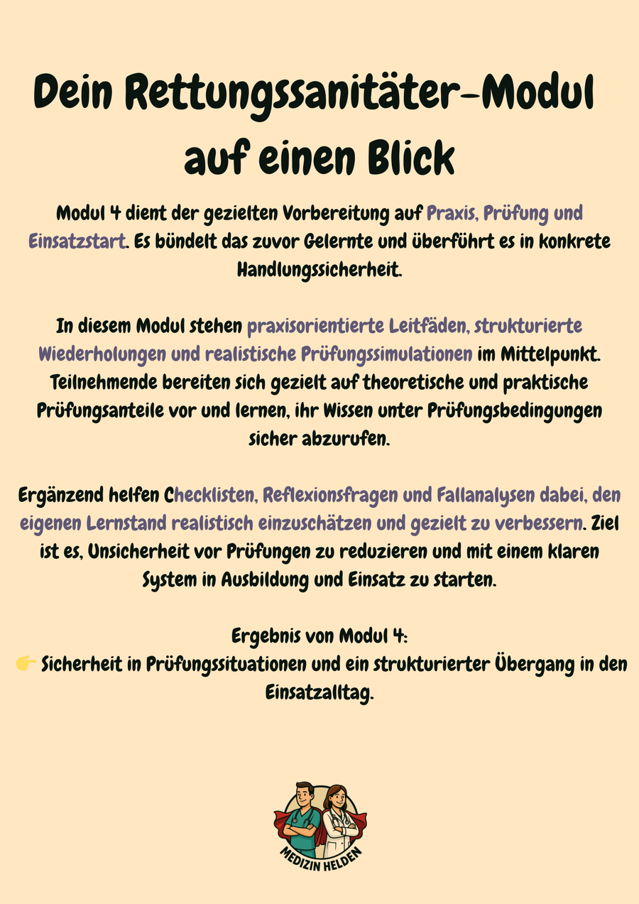 Modul 4: Praxis & Prüfungsvorbereitung für Rettungssanitäter – sicher in Prüfung und Einsatz starten – Vorschau 2