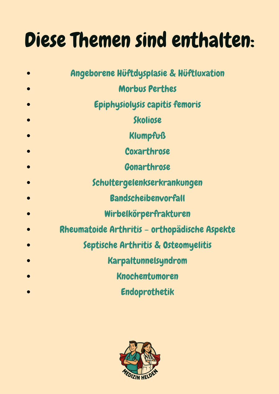 Orthopädie - Klinische Fälle & Lernmaterialien für das Medizinstudium – Klinik Vorschau 2