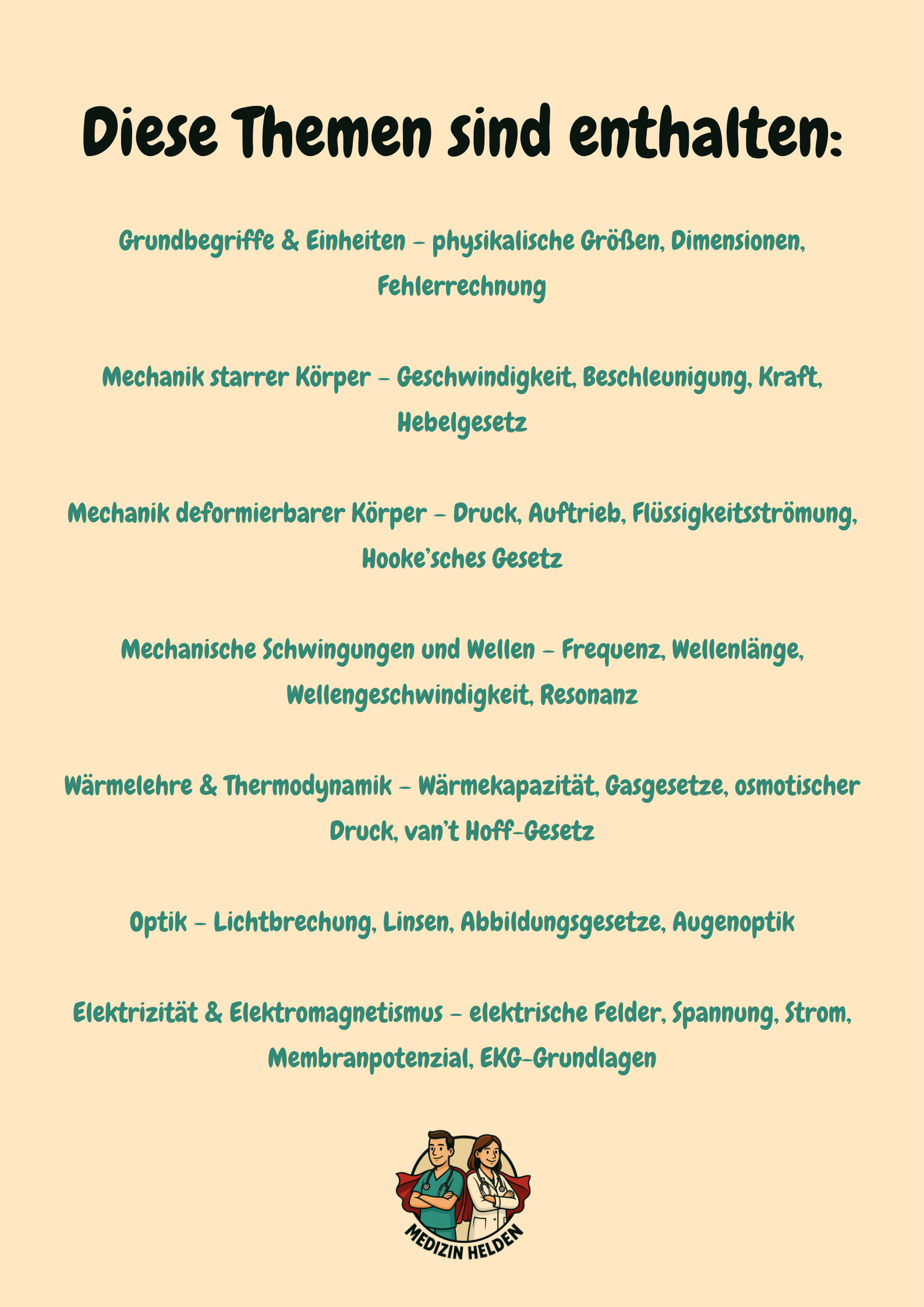 Physik in der Vorklinik - Kliniknah & Verständlich Großansicht 2