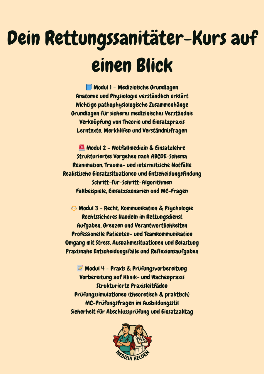 Rettungssanitäter-Kurs – Dein professioneller Einstieg in Theorie & Praxis – Vorschau 2