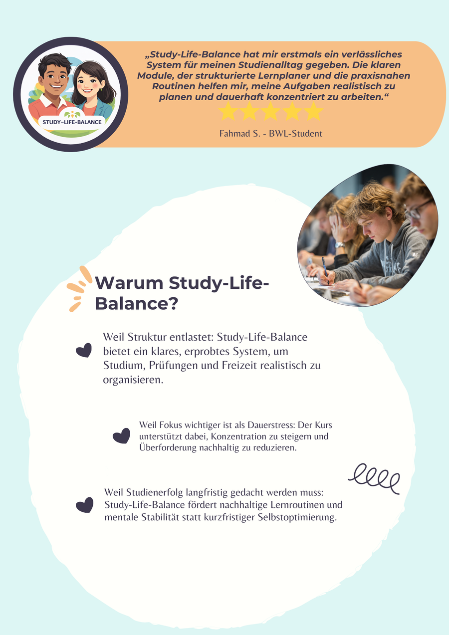 Study-Life-Balance - Der komplette Online-Kurs mit Planer, Guides zu mehr Work-Life-Balance & Vorlagen – Vorschau 4