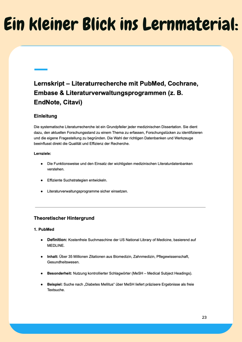 Wie schreibe ich eine Doktorarbeit? (Leitfaden für Medizinstudierende) Bild 5