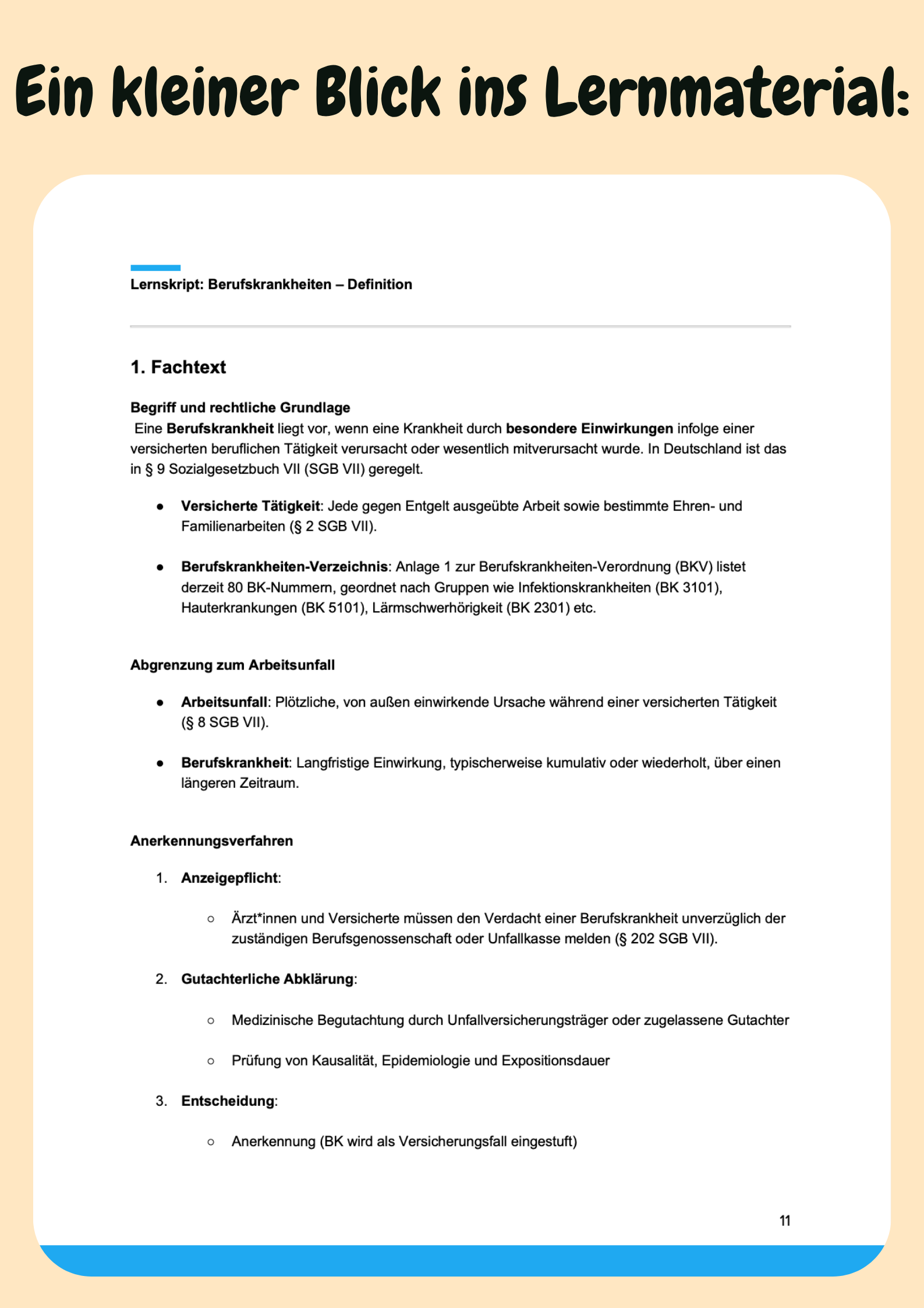 Arbeits- & Sozialmedizin – Klinikkurs für das Medizinstudium