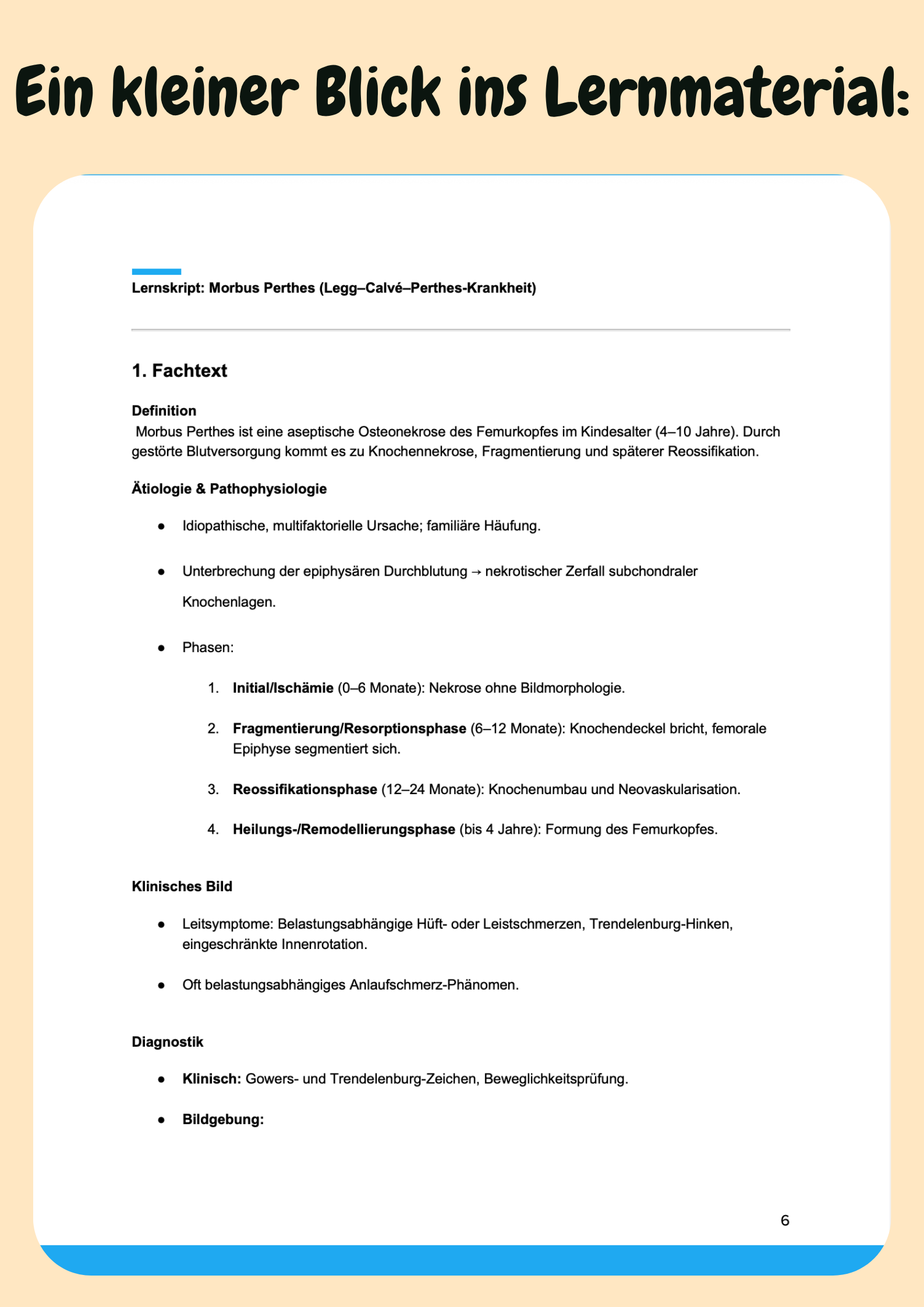 Orthopädie - Klinische Fälle & Lernmaterialien für das Medizinstudium