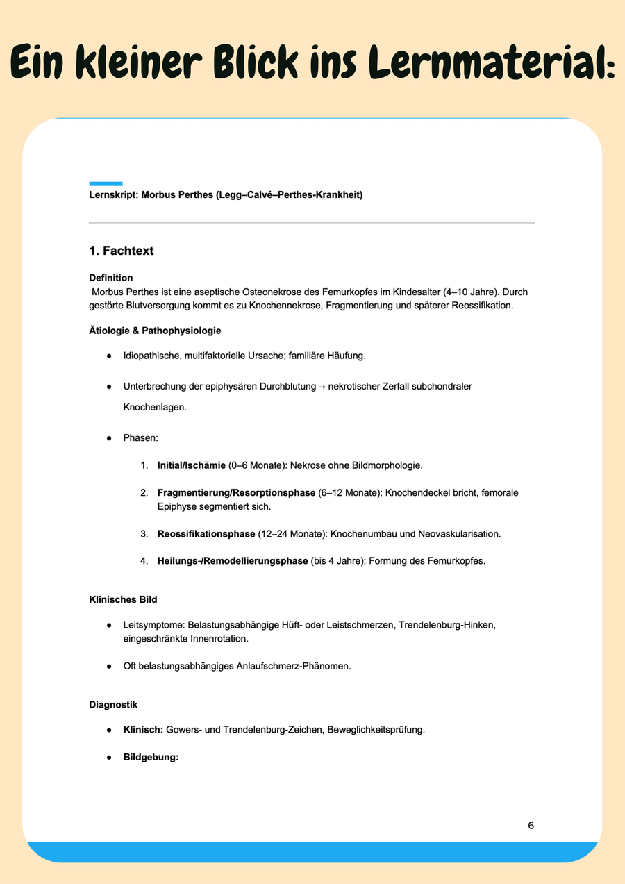 Orthopädie - Klinische Fälle & Lernmaterialien für das Medizinstudium – Klinik Vorschau 5