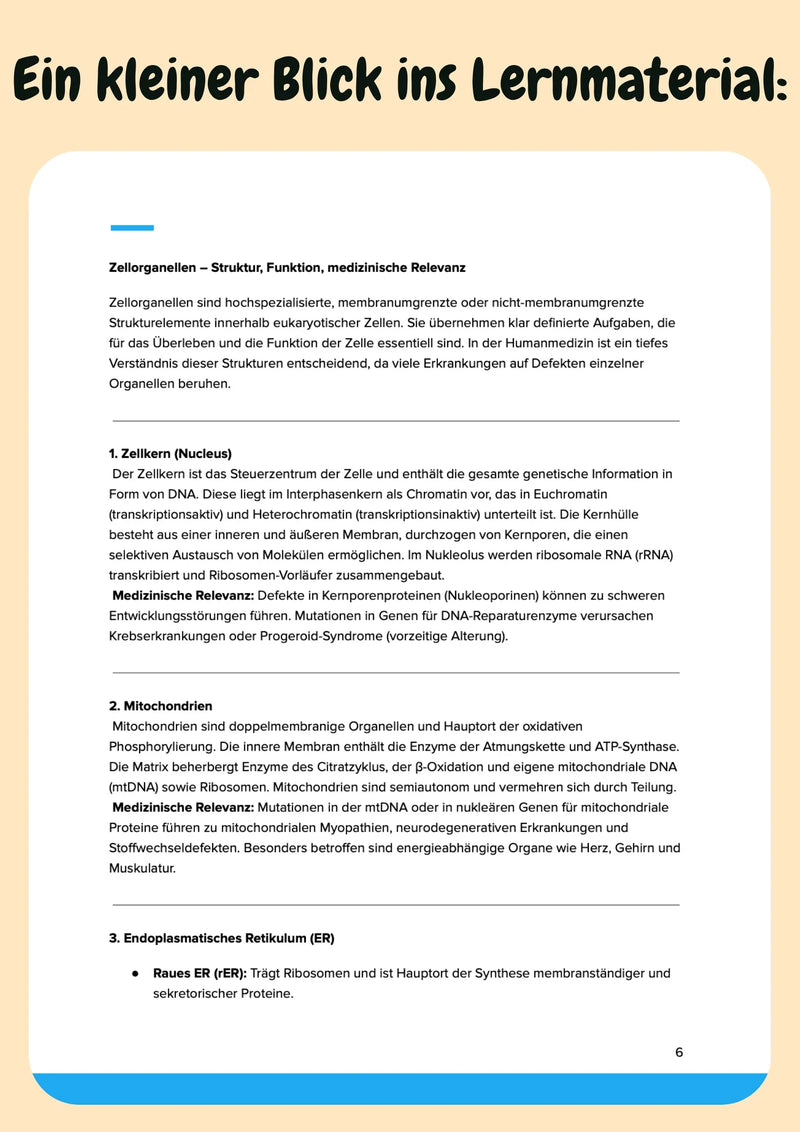 Biologie-Kurs Zahnmedizin – Die Grundlagen fürs Z1 wirklich verstehen Bild 4