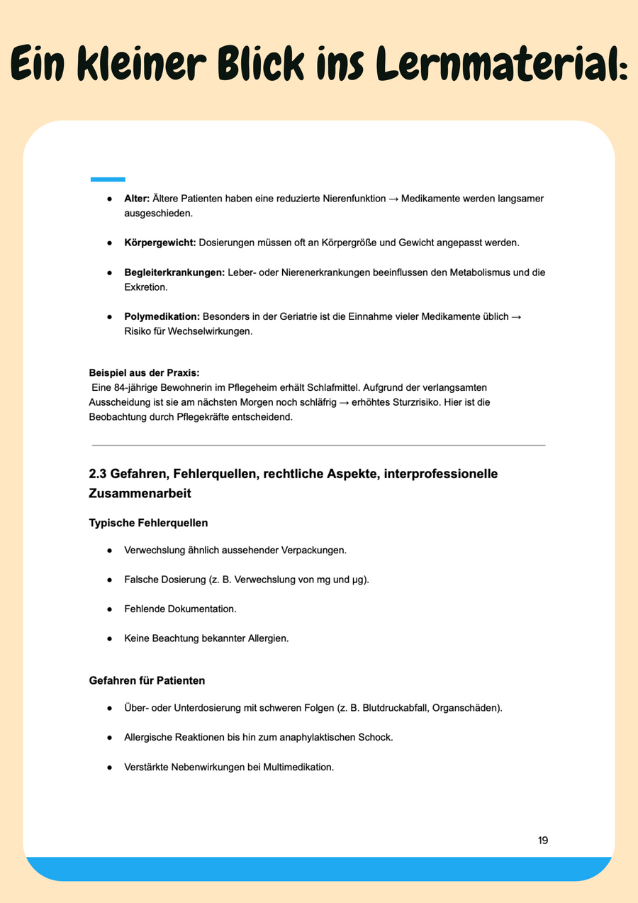 Medikamente, Infusionen und pflegerisches Pharmakologiewissen – Dein verlässlicher Begleiter durch Ausbildung und Klinikalltag – Vorschau 6