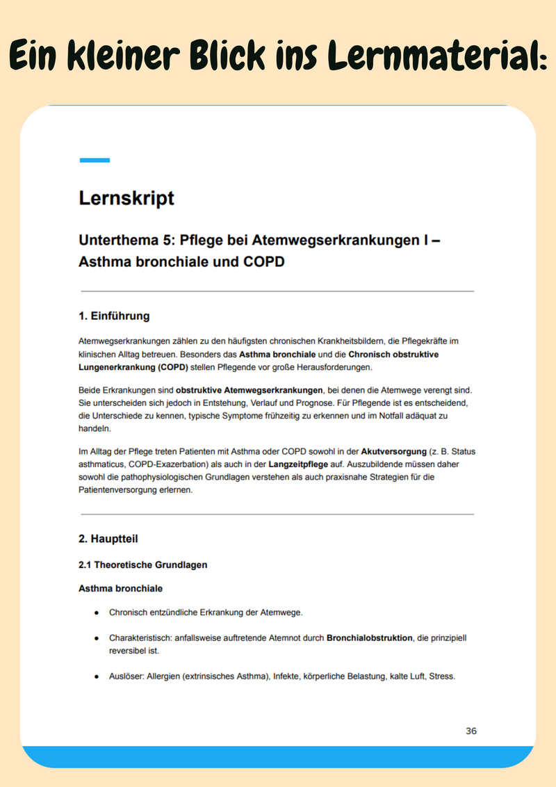 Pflege bei häufigen Krankheitsbildern und im Akutfall – Dein umfassendes Lernpaket Bild 6