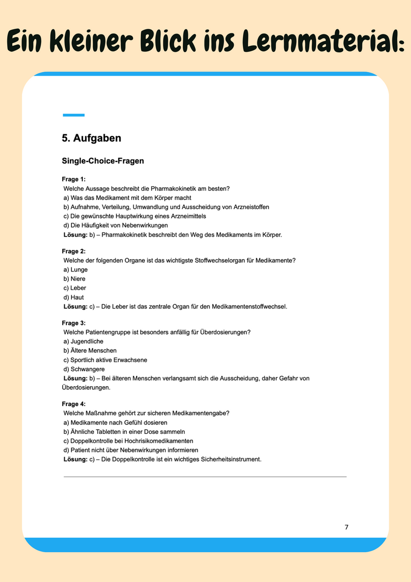 Medikamente, Infusionen und pflegerisches Pharmakologiewissen – Dein verlässlicher Begleiter durch Ausbildung und Klinikalltag Bild 8