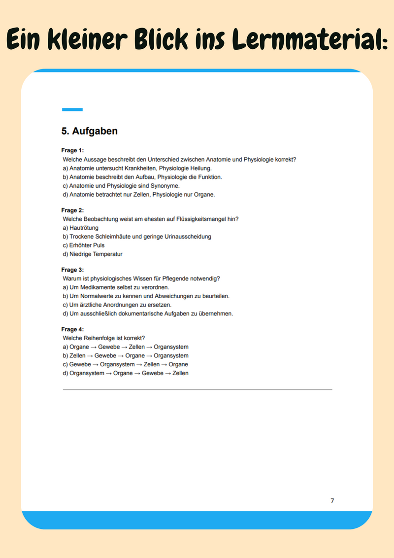 Anatomie, Physiologie & Krankheitslehre – Dein Komplettpaket für die Pflegeausbildung Bild 8
