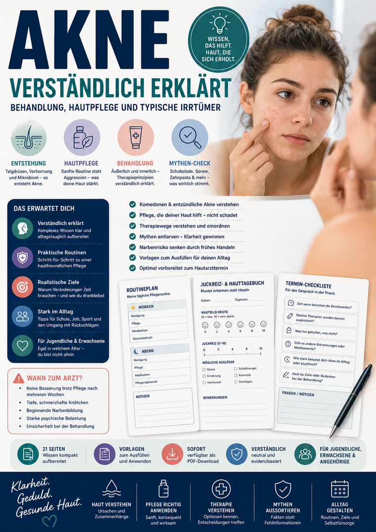 Akne verständlich erklärt – Behandlung, Hautpflege und typische Irrtümer