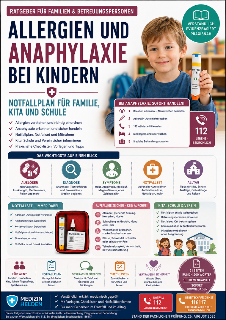 Allergien und Anaphylaxie bei Kindern – Notfallplan für Familie, Kita und Schule