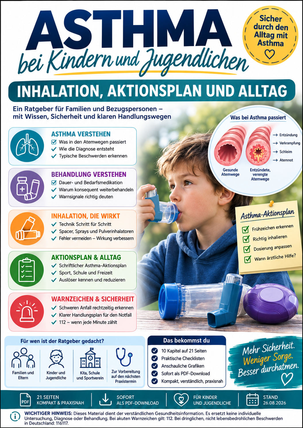 Asthma bei Kindern und Jugendlichen – Inhalation, Aktionsplan und Alltag