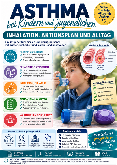 Asthma bei Kindern und Jugendlichen – Inhalation, Aktionsplan und Alltag