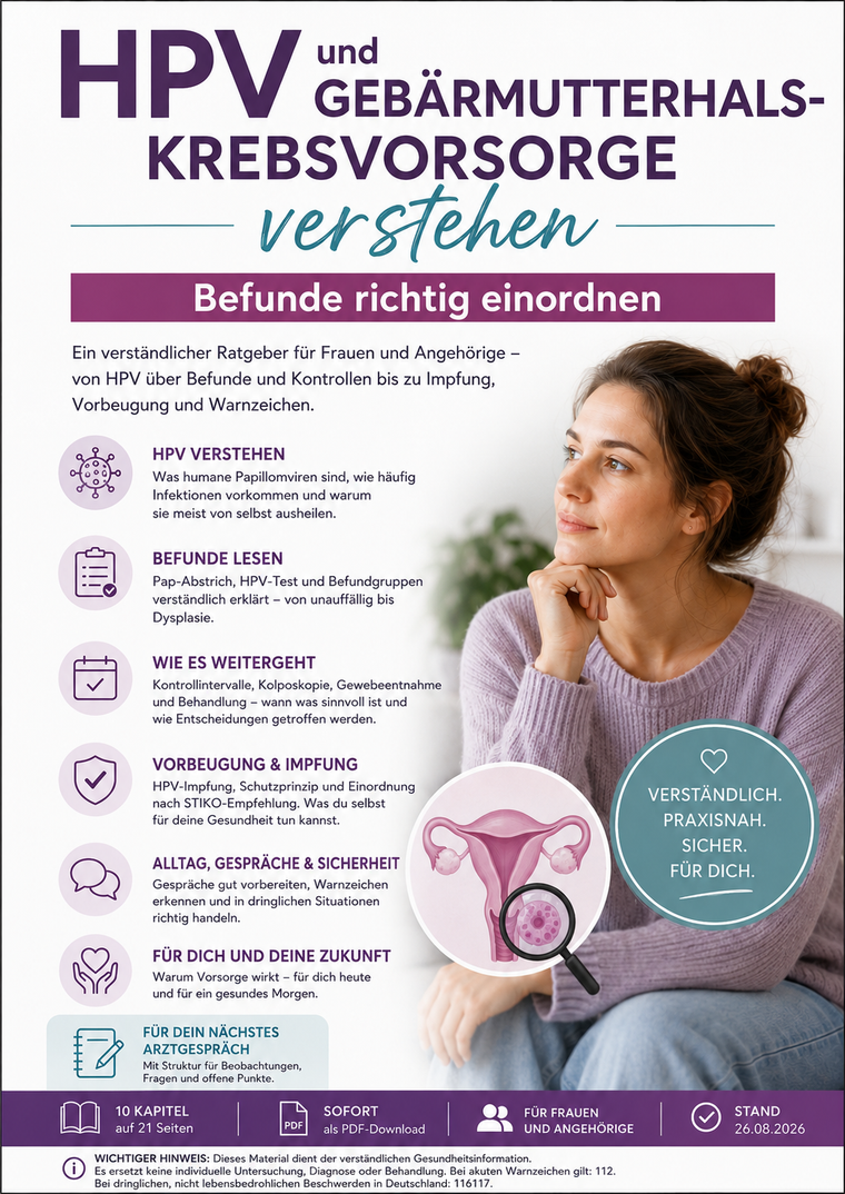 HPV und Gebärmutterhalskrebsvorsorge verstehen – Befunde richtig einordnen