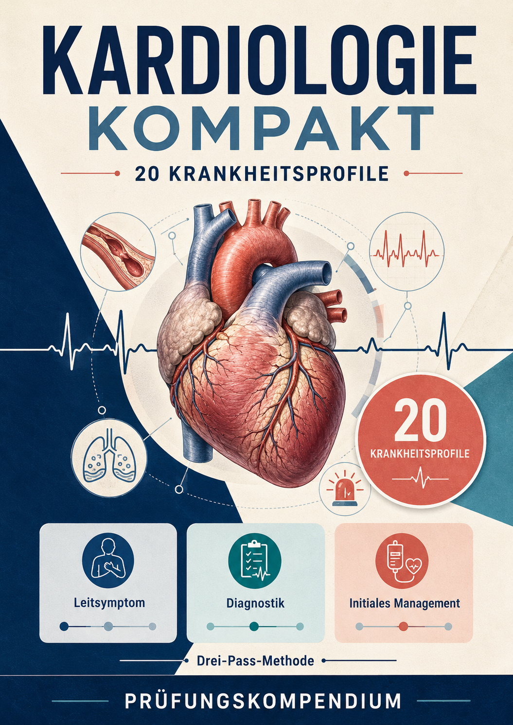 Kardiologie kompakt – klinisches Prüfungskompendium mit 20 Krankheitsprofilen