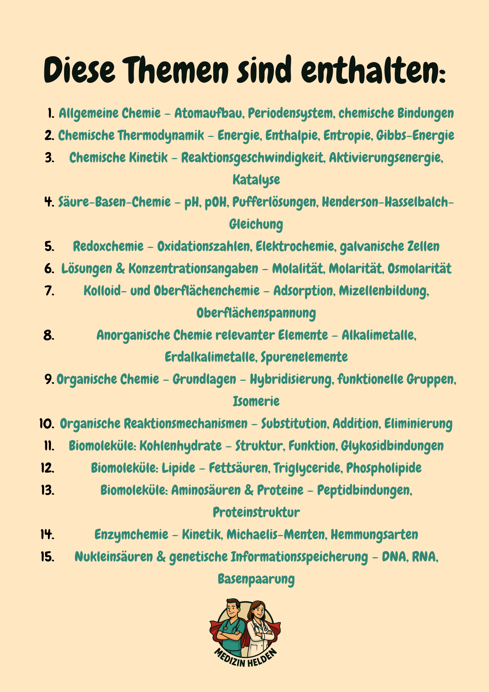 Vorbereitungskurs Biologie, Chemie & Physik - 1. Vorklinisches Semester Großansicht 4