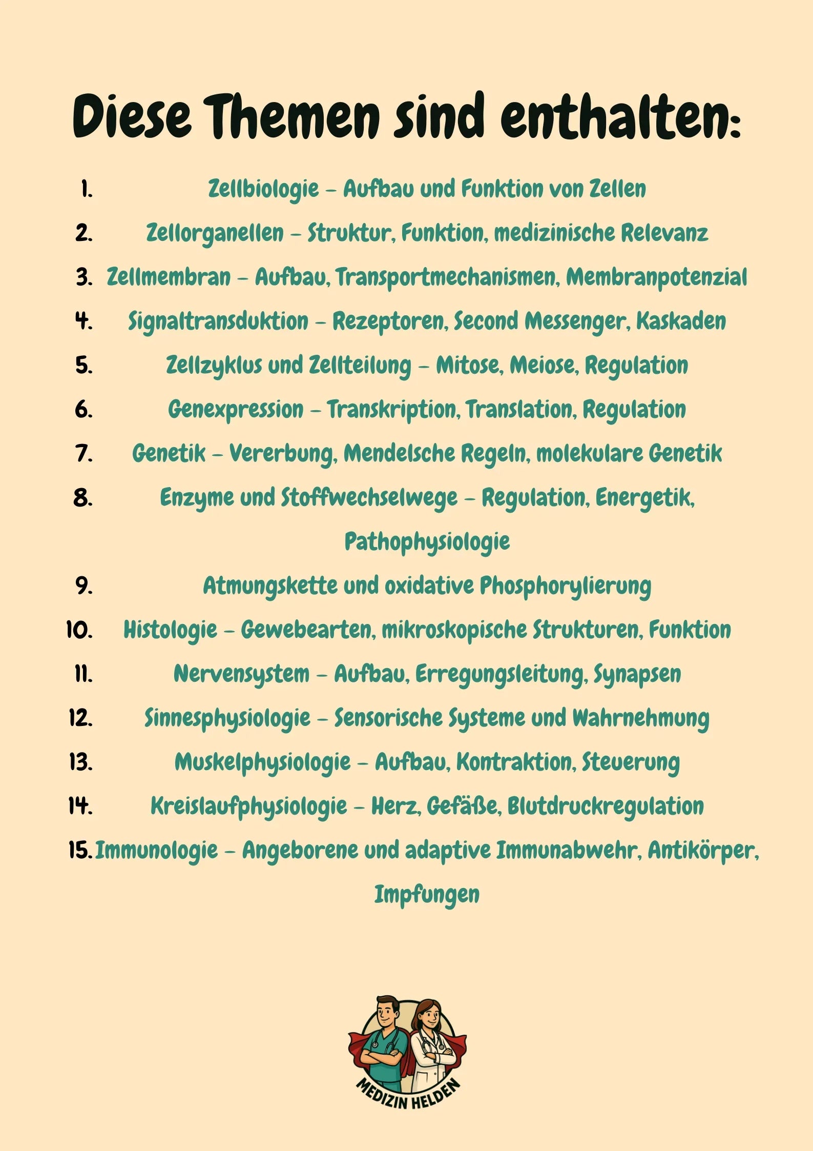 Biologie-Kurs Zahnmedizin – Die Grundlagen fürs Z1 wirklich verstehen