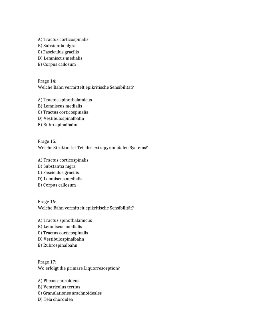 Anatomie sicher bestehen: 250 prüfungsnahe MC-Fragen für das Physikum – Vorschau 5