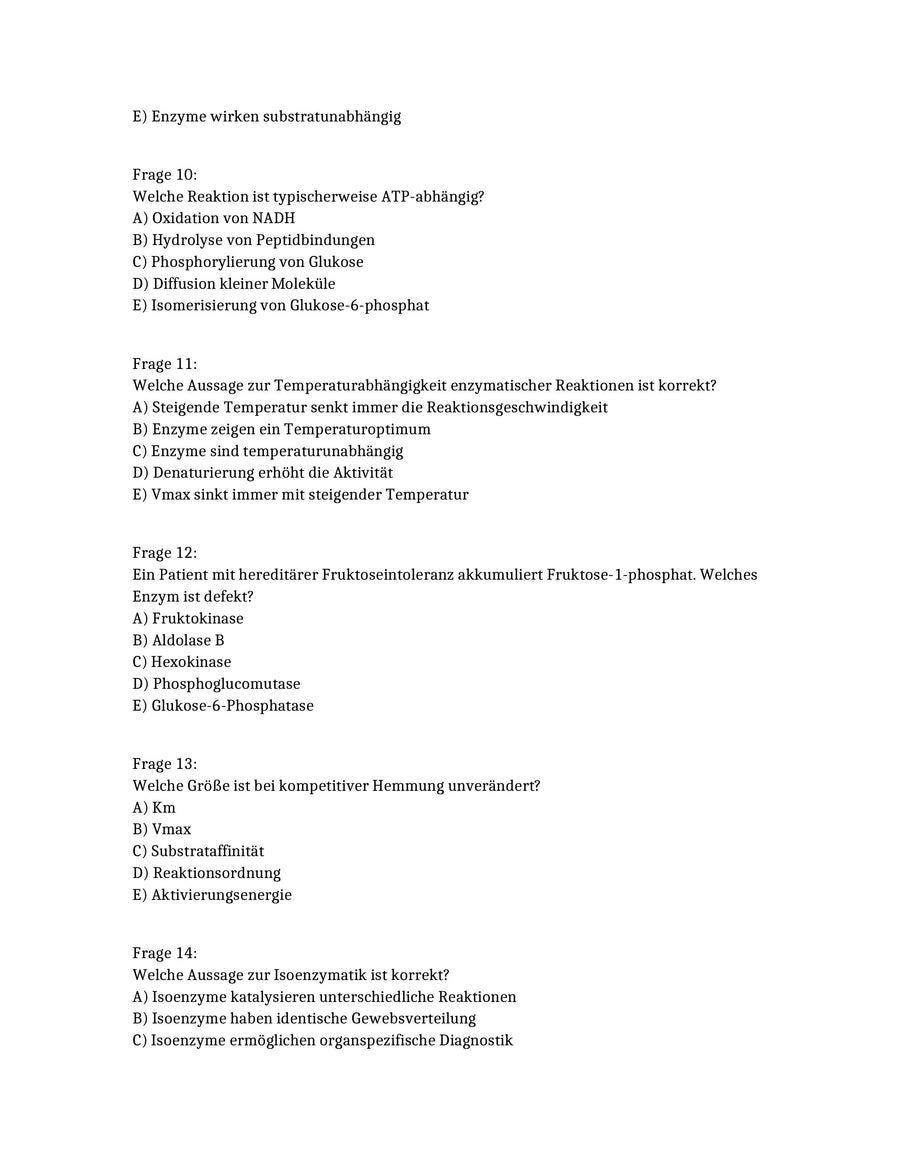 Biochemie wie im Examen: 250 MC-Fragen zur realistischen Prüfungssimulation – Vorschau 4