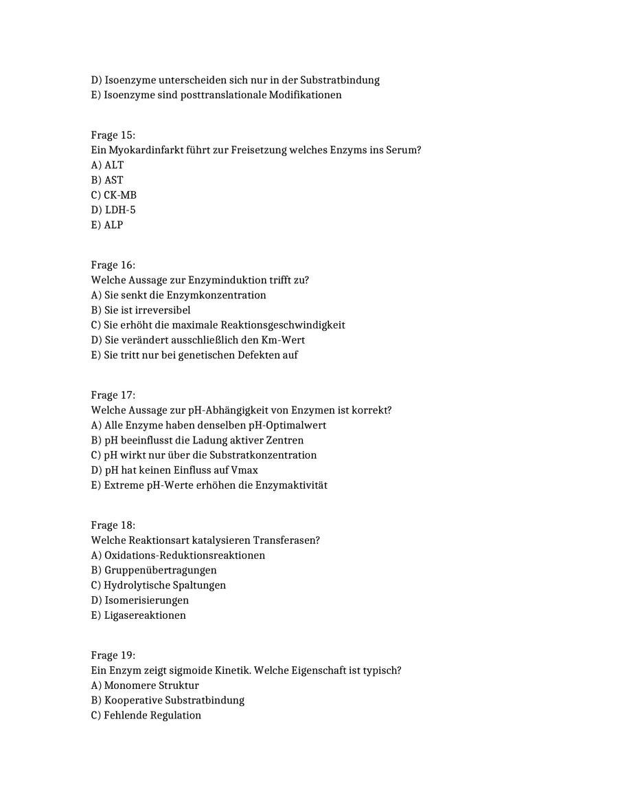 Biochemie wie im Examen: 250 MC-Fragen zur realistischen Prüfungssimulation – Vorschau 5