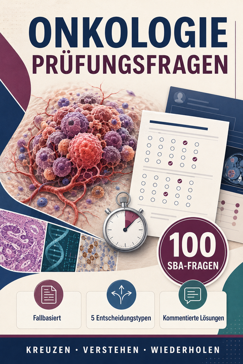 Onkologie-Prüfungsfragen – 100 SBA-Fragen zum Kreuzen mit kommentierten Lösungen