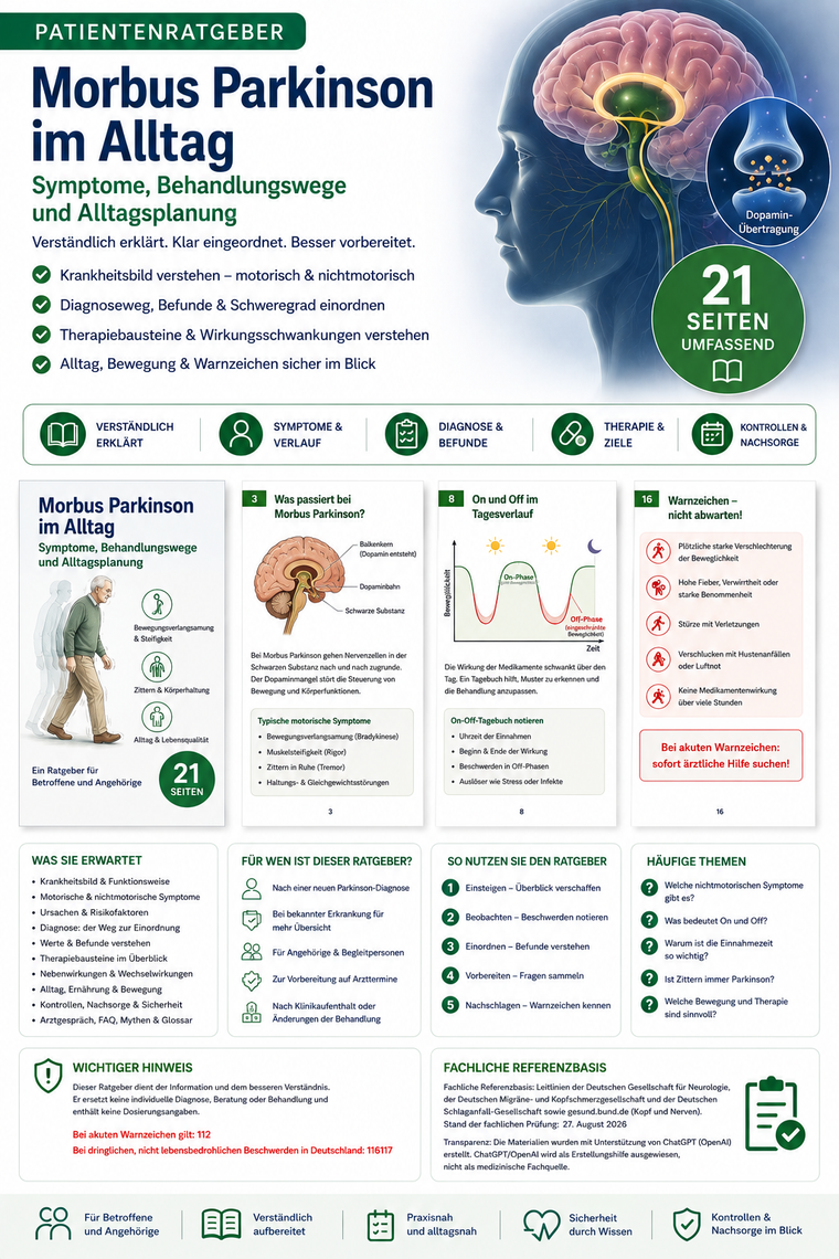 Morbus Parkinson im Alltag – Symptome, Behandlungswege und Alltagsplanung