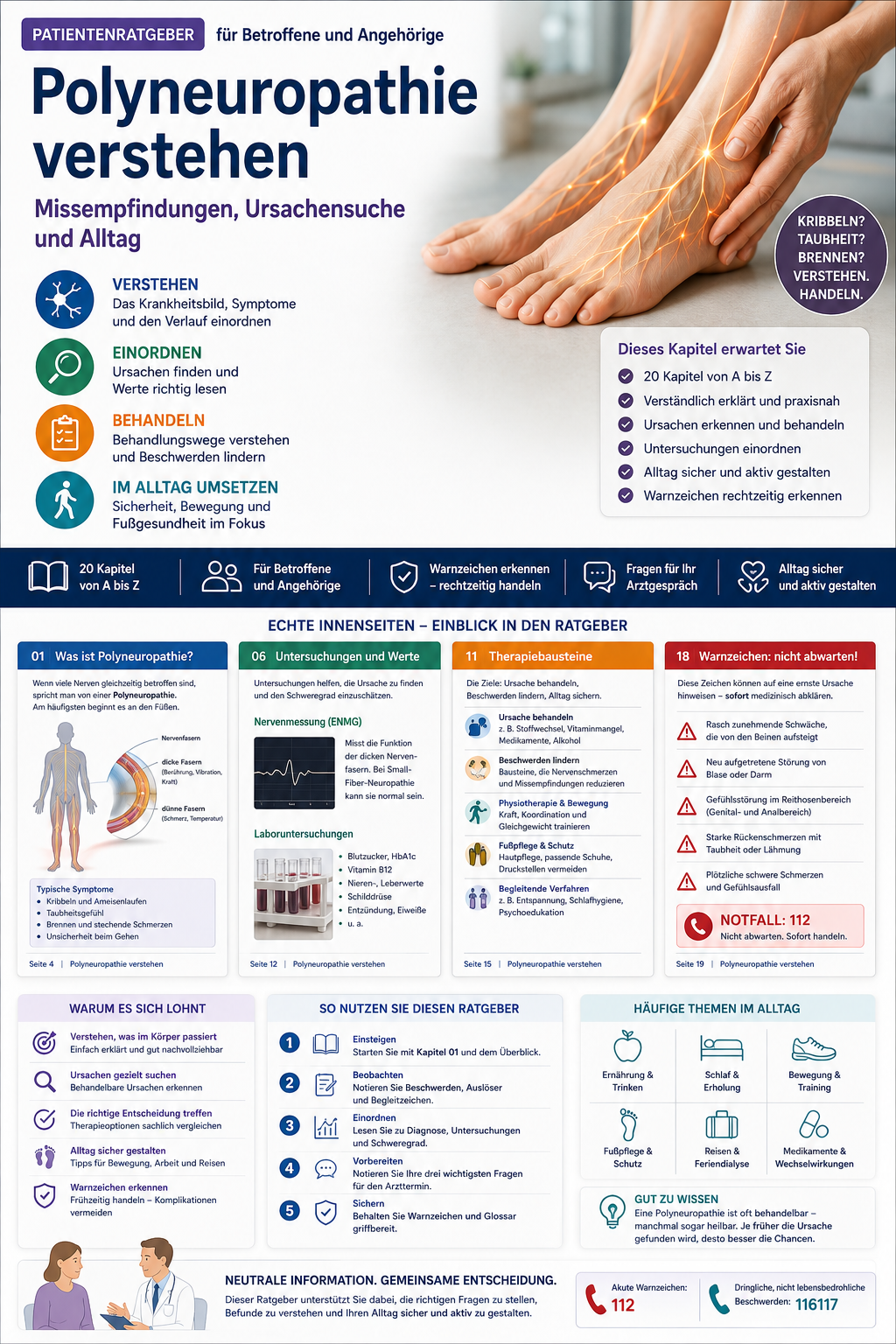 Polyneuropathie verstehen – Missempfindungen, Ursachensuche und Alltag