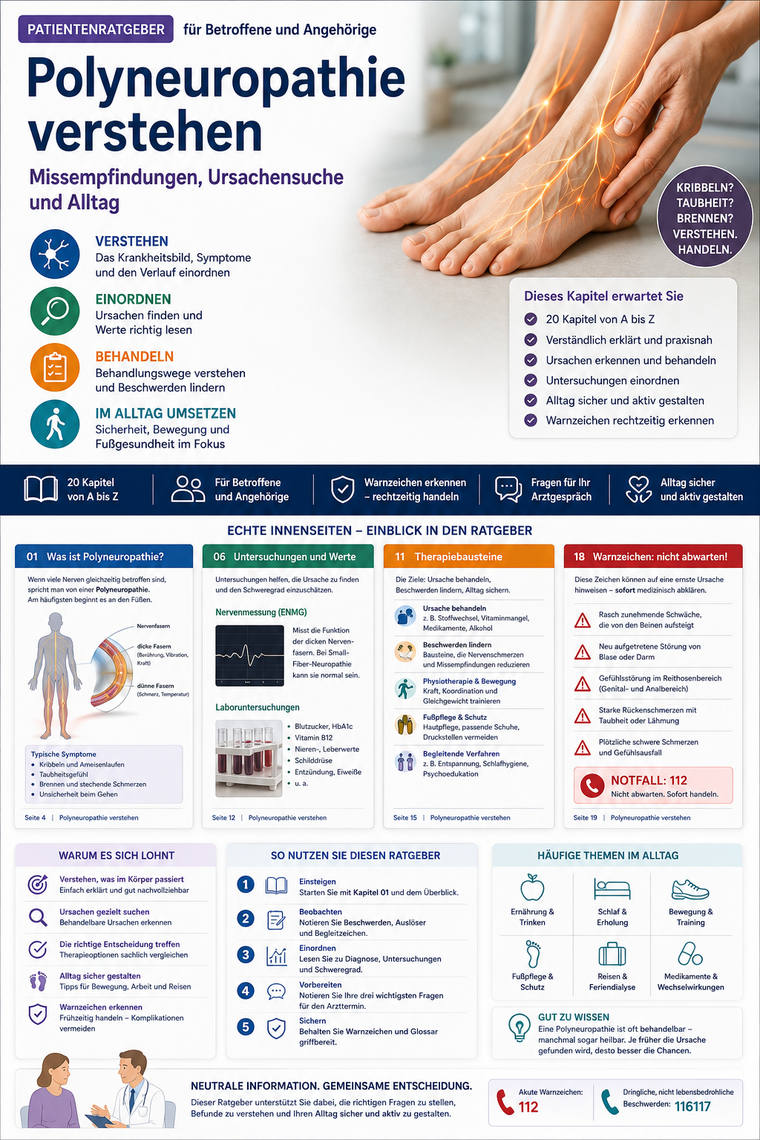 Polyneuropathie verstehen – Missempfindungen, Ursachensuche und Alltag