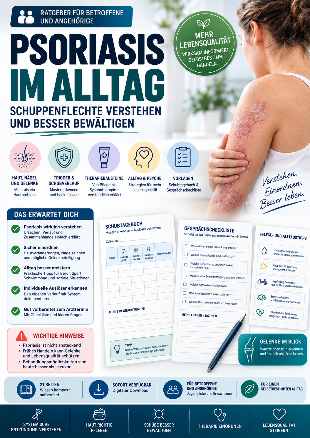 Psoriasis im Alltag – Schuppenflechte verstehen und besser bewältigen