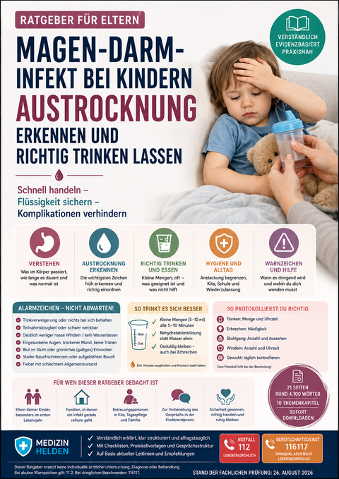 Magen-Darm-Infekt bei Kindern – Austrocknung erkennen und richtig trinken lassen