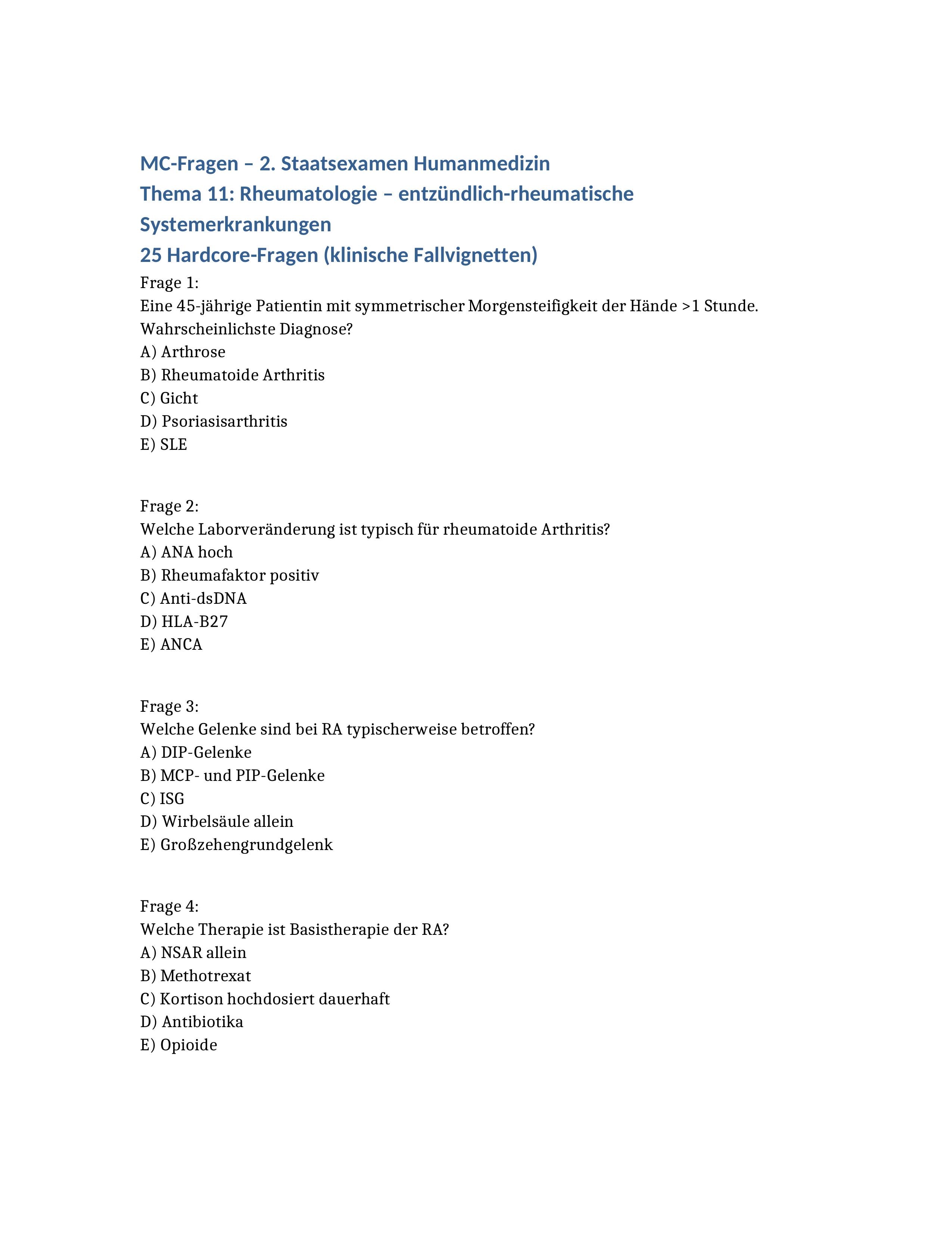 Das komplette 2. Staatsexamen in einer Simulation: 1000 MC-Fragen auf Examensniveau