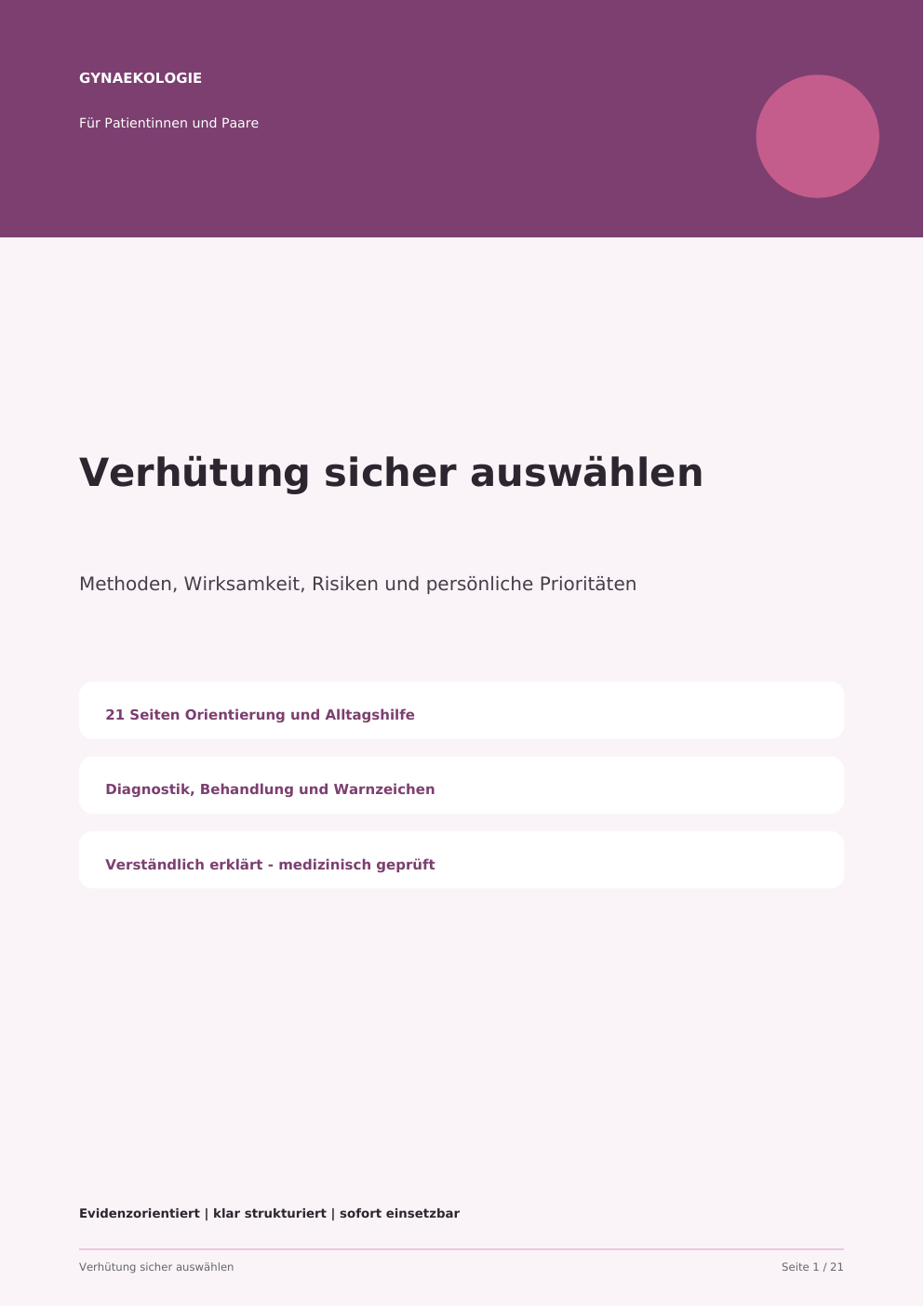 Verhütung sicher auswählen – Methoden vergleichen und die passende finden