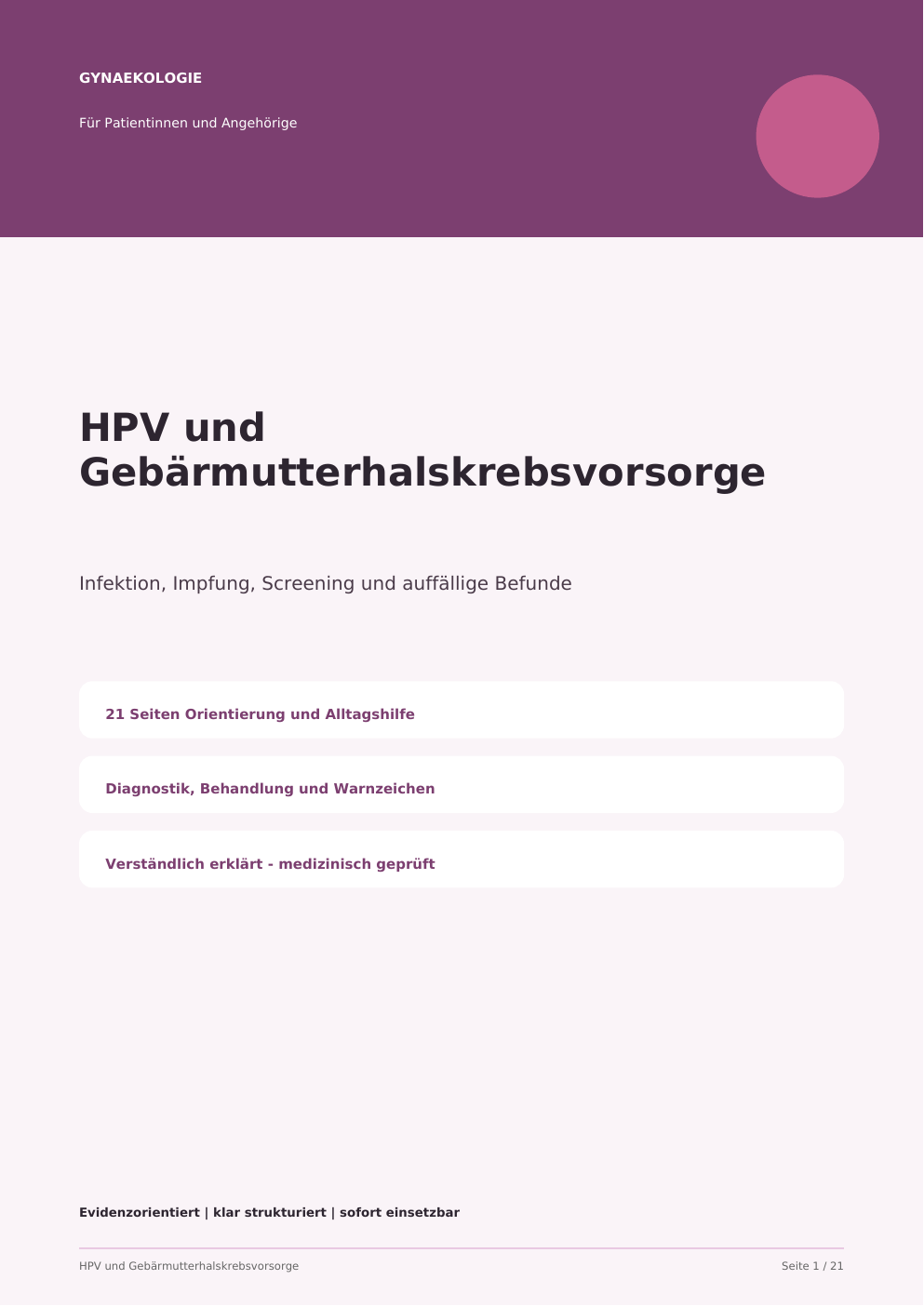 HPV und Gebärmutterhalskrebsvorsorge verstehen – Befunde richtig einordnen