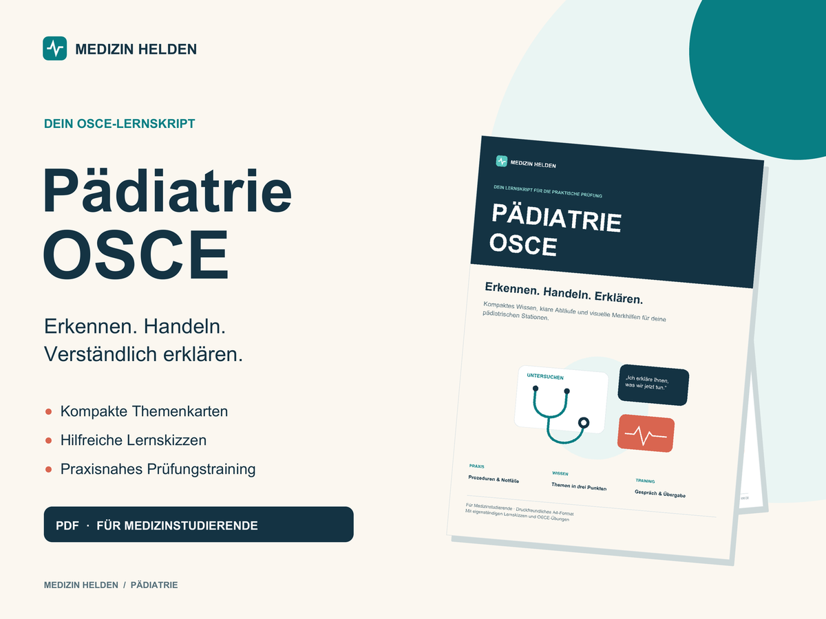 Pädiatrie OSCE Lernskript – Themenkarten, Abläufe und Prüfungstraining für die praktische Prüfung